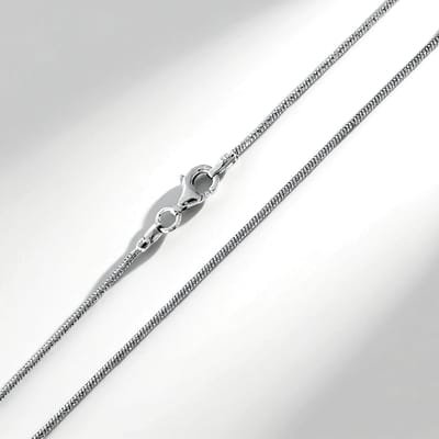 Cavill - Elegante 925 Sterling Zilver Ketting - Gerhodineerde Fijne Slangenketting 50 cm - Hoogglans Sieraad Dames - Karabijnsluiting