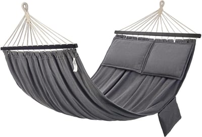 Geargalaxy Hangmat - Ligmat - Hangbed - Tuin Hangmat - Hangligbed - Relaxhangmat - Schommelhangmat - Hangmatbed - 210x150 cm - Grijs