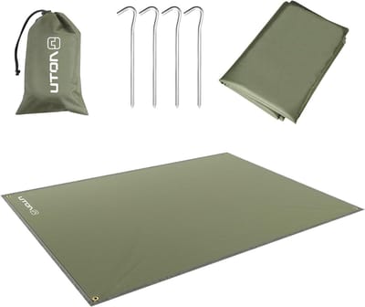 Ultralicht campingzeil 2,2 m x 1,5 m voor hangmat en tent, lichtgewicht en waterdicht, ideaal voor backpacken en kamperen in de natuur.