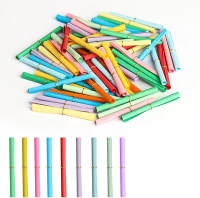 Losse Tombola Tickets - Nummer Loterij - Feestelijke Loterijen - Zelf Beschrijfbaar - 6x6cm - Kleurrijk Gemengd