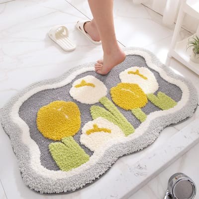 DEXI Antislip Comfortabele Badmat Tapijt voor Bad Douche Antislip Badmat 400MMx600MM gray