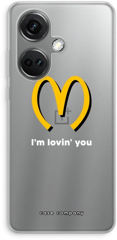 Case Company® - Hoesje geschikt voor OnePlus Nord CE 3 hoesje - I'm lovin' you - Soft Cover Telefoonhoesje - Bescherming aan alle Kanten en Schermrand