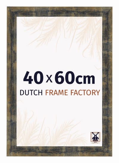 Fotolijst 40x60 cm - MDF - Blauw Goud Gemeleerd - Praag