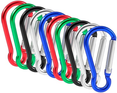 Dailygoody - Karabijnhaak - Sleutelhanger - Lichtgewicht Aluminium - Multi-kleur - Camping Accessoire - Ideaal voor Buitenactiviteiten