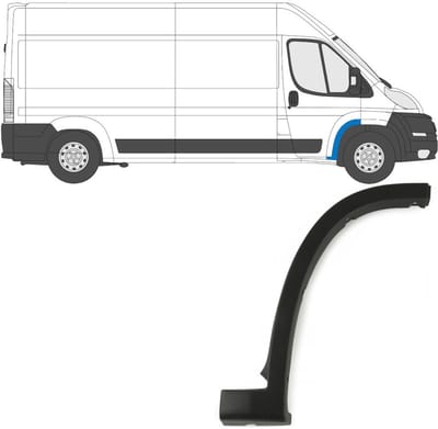 Spatbord sierlijst wielkast voor Peugeot Boxer 2006-2018 / Rechts