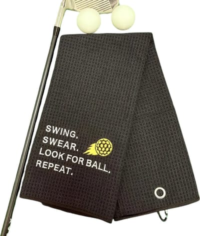 Livano Golf Handdoek - Golfhanddoek - Golf Accessoires - Towel - Comfortabel - Zwart