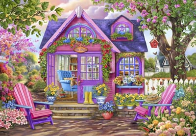 Bluebird Puzzle legpuzzel She Shed - 1000 stukjes kleurrijk tuinplezier.