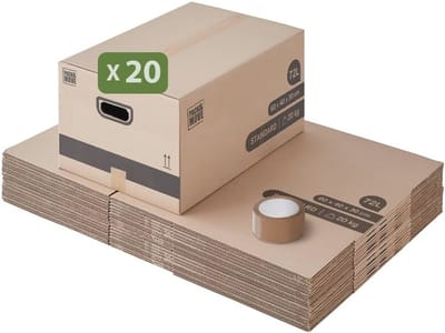 Verhuisdozen 72 liter - 20 stuks voor een gemakkelijke verhuizing