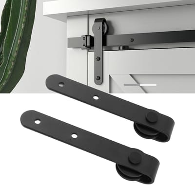 Candala Schuifdeur Hardware Kit Kast Deuren Schuifdeuren Opknoping Rail Katrol Stille Schuur Deur Koolstofstaal Heavy Duty voor Thuis