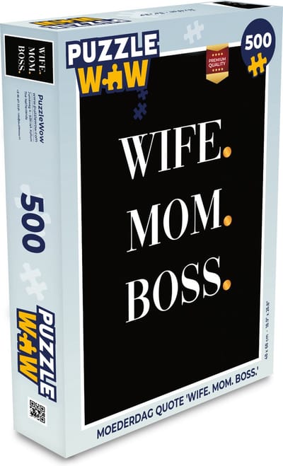 Puzzel Spreuken - Wife - Mom - Boss - Quotes - Mama - Legpuzzel - Puzzel 500 stukjes