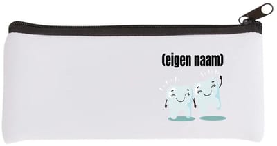 Akyol - 2 tanden Etui - Tandarts - mondhygienist - met eigen naam - leuk cadeau voor iemand die tandarts is - cadeau - kado - 20 bij 9 cm