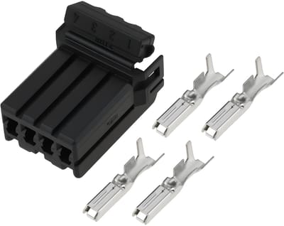 Dailygoods- Motorfiets Koplamp Connector 4-Pin - Compatibel met Ha-rley/Sportster/Dyna/Touring - Duurzaam - Snap-on Ontwerp - Sterk Geleidende Klemmen