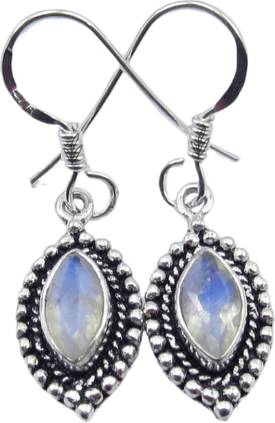 Natuursieraad -  925 sterling zilver boho maansteen oorhangers oorbel - luxe edelsteen sieraad - handgemaakt