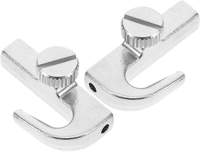 Dailygoods- Haken 2 Stuks - Verstelbaar Ophangsysteem - Robuuste Wandhanger - Multifunctioneel Gebruik - Ruimtebesparend Ontwerp - Roestvrij Staal - Ophanghaken