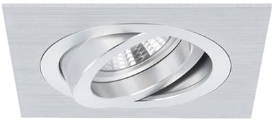 Torino - Inbouwspot Aluminium Vierkant - Kantelbaar - 1 Lichtpunt - 93x93mm - Bladveren