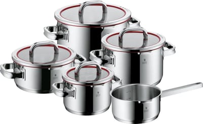 WMF Function 4 kookpannenset 5-delig rvs -rood copy