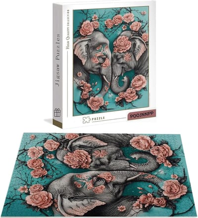 Houten Puzzel - Legpuzzel Volwassenen - Ontspanning Thuis - Premium Kwaliteit Hout - 75 x 50 cm - Bloemenmotief