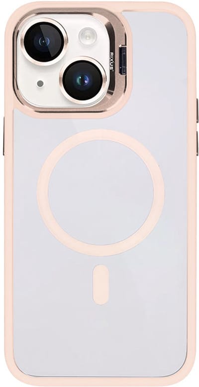 Rixus Classic 03 Case With MagSafe For Apple iPhone 14 Plus Light Pink