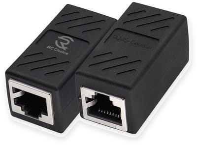 Internet Kabel Koppelstuk - 1 naar 1 - RJ45 naar RJ45 - Verlengstuk - 2 Stuks