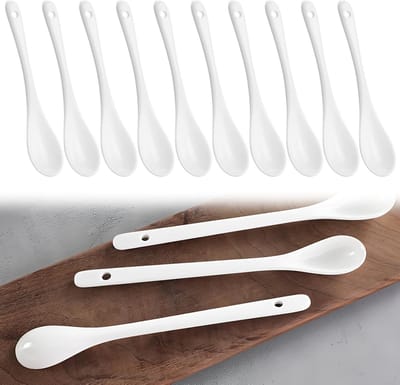 Set van 10 Porseleinen Eierspellen - Wit, 12 cm, Ideaal voor Dessert, Koffie en Thee