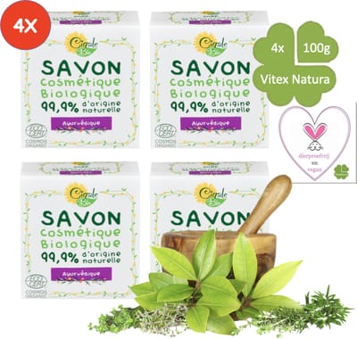 Cigale Bio | Ayurveda kruiden zeep 4x100g | Zonder conserveermiddel Zonder kleur
