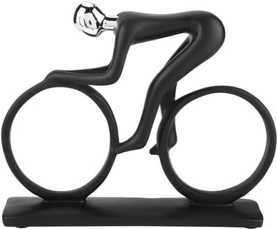 Dailygoods - Kleine IJzeren Sculptuur - Metalen Sport Figuur - Handgemaakt Beeldje - Modern Ornament - Golfer Wielrenner Honkbalspeler - Decoratie voo...
