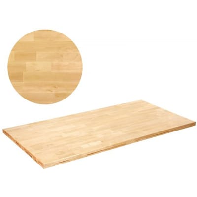 VEVOR Houten tafelblad, 1200 x 750 x 38 mm, draagvermogen 150 kg, universeel eendelig esdoornhouten bureau voor in hoogte verstelbaar elektrisch staand bureauframe, werkblad voor thuiskantoor