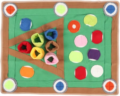 Hond Snuffelmat - Voerpuzzel Speelgoed - Hond Trainen - Zachte Bal - 27 x 21 cm - Meerkleurig