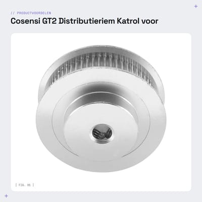 Dailygoods- Distributieriem Katrol 60T - Aluminium Legering - 2GT-30/36/40/48/60 Tanden - Binnenboring 5/6.35/8/10/12mm - Geschikt voor 3D Printer/CNC - Hoogwaardige Afwerking - Timingkatrol