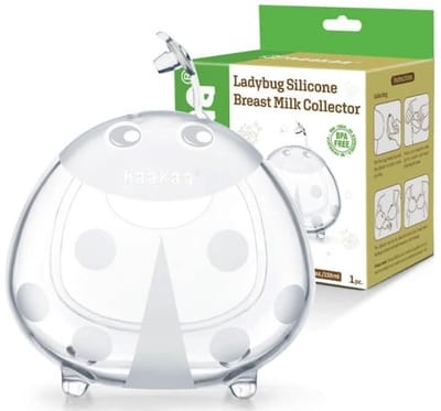 Haakaa Silicone Milk Collector - 150ml - Ladybug - 1st