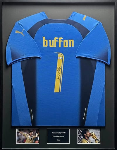 Gianluigi Buffon Italië 2006 ingelijst thuis shirt
