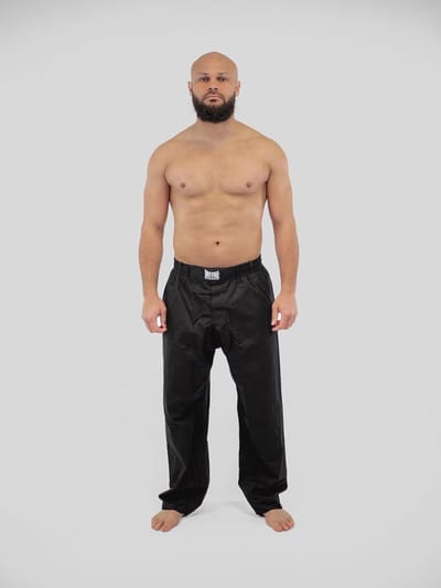 Kickboksen Broek Zwart - Maat 120 cm voor Volledige Beweging