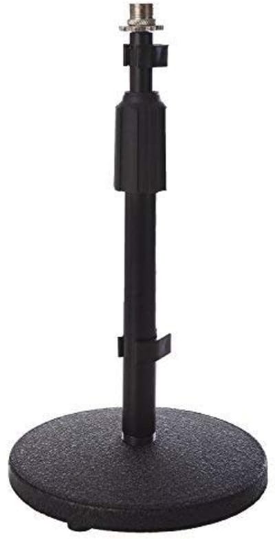 LyxPro DKS-1 Desktop Microfoon Stand, Verstelbare Hoogte, Gewogen Base, 3/8" - 5/8" adapter