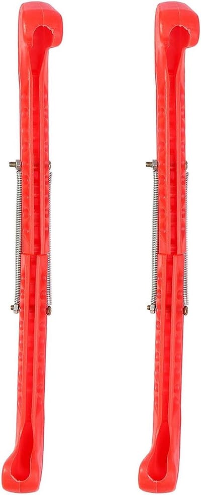 Schaatsbeschermers Paar - Schoenbeschermers IJzers - Bescherming IJzers - Verstelbare Lengte - 31 cm - Rood