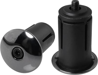 Fiets stuurpluggen - Grip doppen - Fietsen verbeteren - Lichtgewicht aluminium - 1 paar - Zwart