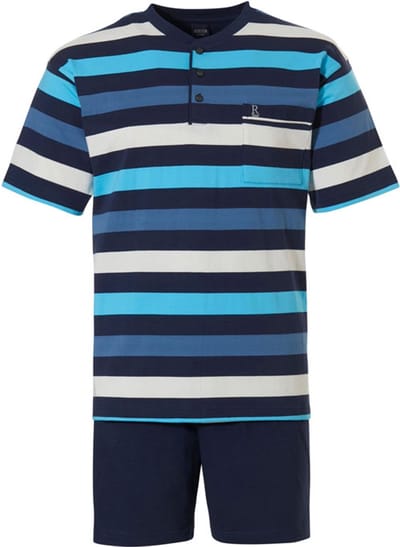 Robson • Stripes - Heren - Shortama - Blauw - Strepen - Maat 50