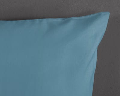 Zavelo Effen Dekbedovertrek Adria Blauw-1-persoons (140 x 200/220 cm)