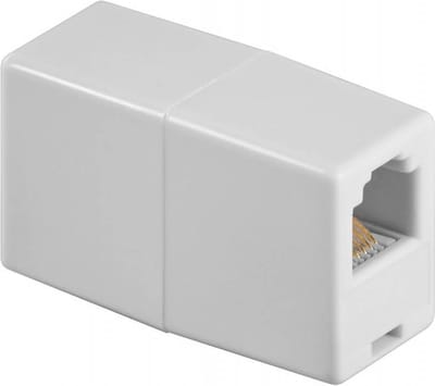 RJ12 - RJ12 telefoon koppelstuk / wit