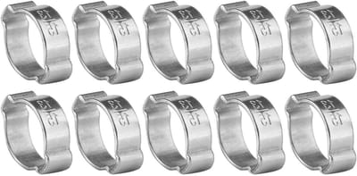 Hoge Kwaliteit RVS Slangklemmen Set van 10 Stuks voor Brandstof, Siliconen en Rubber Slangen (13-15mm)