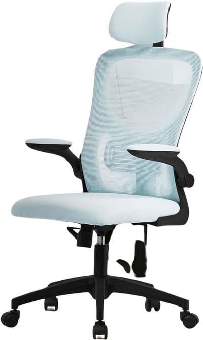 ApexArte® Ergonomische Bureaustoel - Bureaustoelen voor Volwassenen en Kinderen - Gaming Stoel - Chair Kantelbaar - Blauw