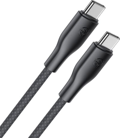 Super Fast Charge USB C Kabel 1 Meter - 65W - Geschikt voor Samsung - USB C naar USB C Oplaadkabel - Zwart