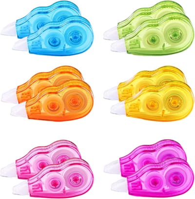 Mini-correctietape voor studenten en kantoor, 12 stuks, ideaal voor schoolwerk en knutselen