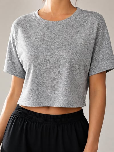 SparkNine Flow sporttop - sport t-shirt - XL - grijs - open rug - stijlvol & ademend - losse pasvorm - fitness top