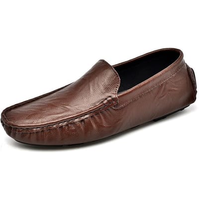 Nieuwe Heren Eenvoudige en Veelzijdige Casual Grote Maat Muts Schoenen Comfortabele Zachte Zool Antislip Ademende Schoen voor Autorijden Leren Schoenen voor Heren 47