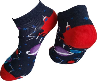 Verjaardags cadeau - Space sokken - sneaker sokken - vrolijke sokken - valentijn cadeau - lage sokken - grappige sokken - leuke dames en heren sokken - moederdag - vaderdag - Sokken waar je vrolijk van wordt - Maat 37-44