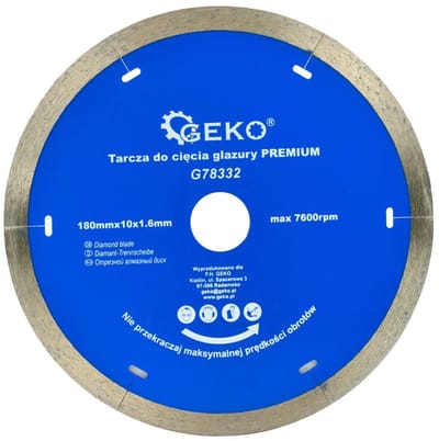 GEKO Diamantschijf - Microsegmenten - Voor Porselein en Keramiek - 180 mm