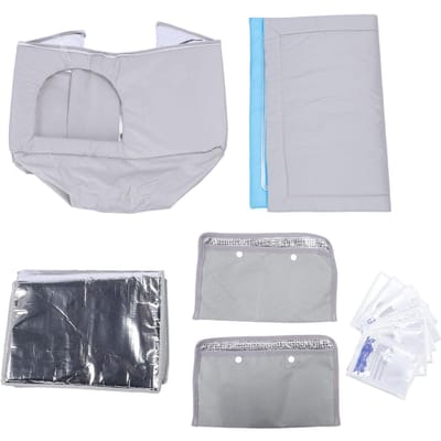 Kat Koelhuis met 9 Stuks IJspak Oxford Stof Ruim Anti-Slip Bodem Zomer Huisdier Kat Hond gray