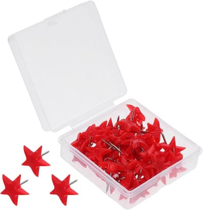 200 Stuks Stervormige Thumb Tacks met Opbergdoos Kantoor Corkboard Push Pins voor School Klaslokaal Stevige Veilige Bevestiging van Foto Posters Notities