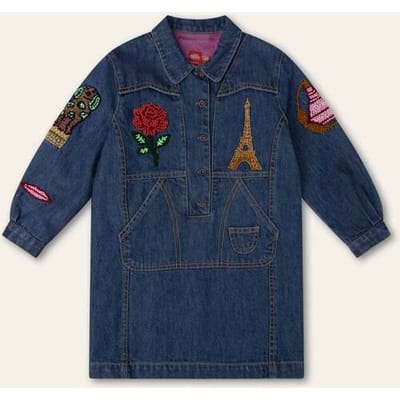 Oilily Deveraux Jurk- maat104/4yr Ultramarine