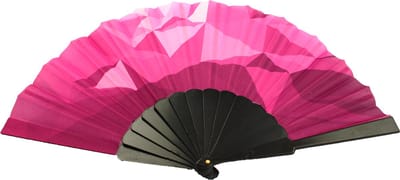 LOUD AND CLEAR® - Waaier - Handwaaier - Spaanse Waaier - Festival - Roze - Geblokt